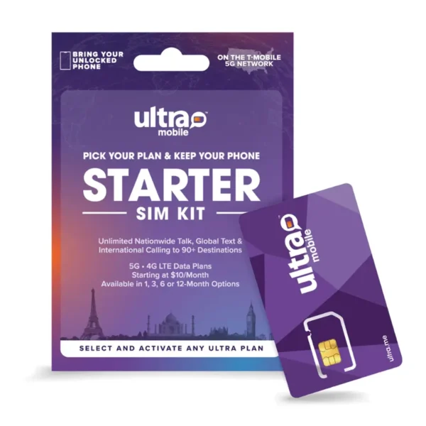 Ultra Mobile - Starter SIM Kit - Purple (pSIM)