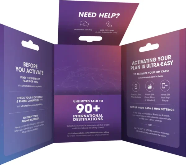 Ultra Mobile - Starter SIM Kit - Purple (pSIM) - Image 2