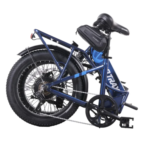 GOTRAX F2V2 Foldable Electric Bike 55 Miles (Pedal-assist1) by 48V Battery, 20Mph Power by 500W, Smart LCD Display and 5 Pedal-Assist Levels, 7-Speed&Front Shock Absorber for Off-Road Bicycle - Image 9