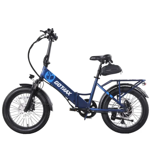 GOTRAX F2V2 Foldable Electric Bike 55 Miles (Pedal-assist1) by 48V Battery, 20Mph Power by 500W, Smart LCD Display and 5 Pedal-Assist Levels, 7-Speed&Front Shock Absorber for Off-Road Bicycle - Image 4