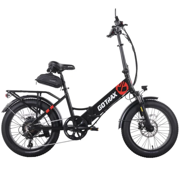 GOTRAX F2V2 Foldable Electric Bike 55 Miles (Pedal-assist1) by 48V Battery, 20Mph Power by 500W, Smart LCD Display and 5 Pedal-Assist Levels, 7-Speed&Front Shock Absorber for Off-Road Bicycle - Image 24
