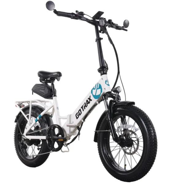 GOTRAX F2V2 Foldable Electric Bike 55 Miles (Pedal-assist1) by 48V Battery, 20Mph Power by 500W, Smart LCD Display and 5 Pedal-Assist Levels, 7-Speed&Front Shock Absorber for Off-Road Bicycle - Image 6
