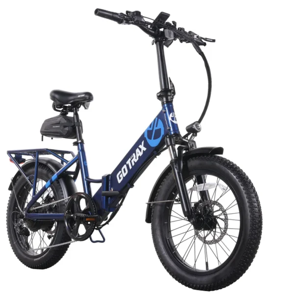 GOTRAX F2V2 Foldable Electric Bike 55 Miles (Pedal-assist1) by 48V Battery, 20Mph Power by 500W, Smart LCD Display and 5 Pedal-Assist Levels, 7-Speed&Front Shock Absorber for Off-Road Bicycle - Image 8