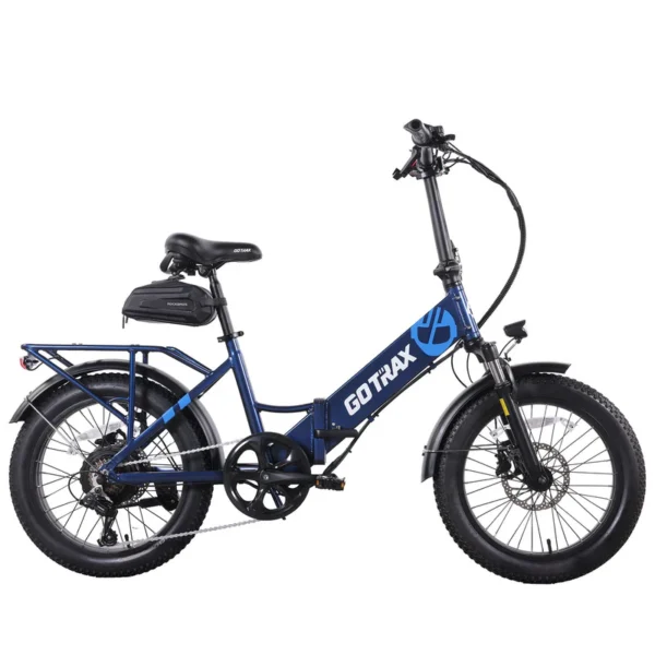 GOTRAX F2V2 Foldable Electric Bike 55 Miles (Pedal-assist1) by 48V Battery, 20Mph Power by 500W, Smart LCD Display and 5 Pedal-Assist Levels, 7-Speed&Front Shock Absorber for Off-Road Bicycle - Image 7
