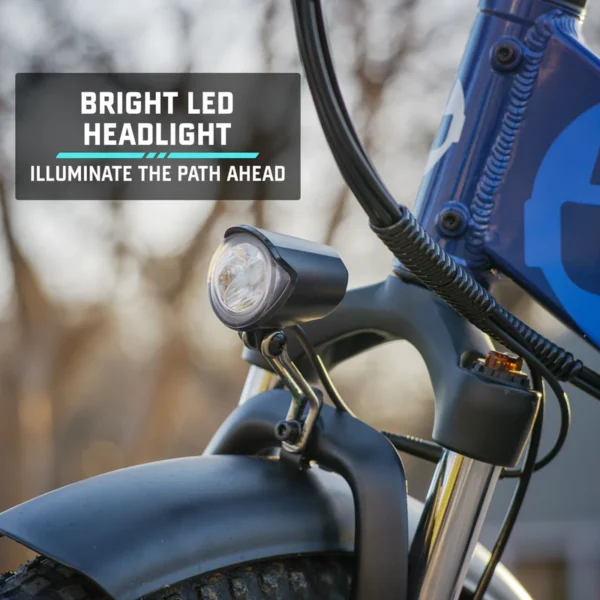 GOTRAX F2V2 Foldable Electric Bike 55 Miles (Pedal-assist1) by 48V Battery, 20Mph Power by 500W, Smart LCD Display and 5 Pedal-Assist Levels, 7-Speed&Front Shock Absorber for Off-Road Bicycle - Image 16